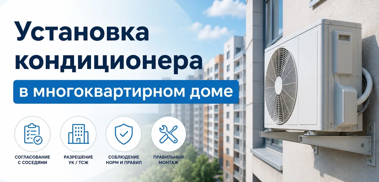 ☀️Как правильно установить кондиционер в многоквартирном доме?