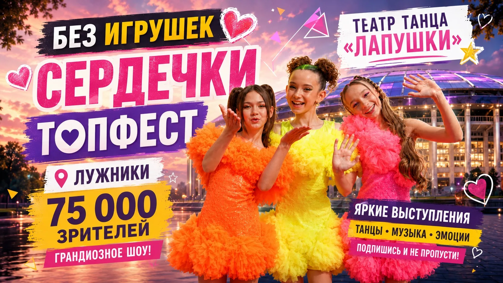 Скорее смотри наше выступление с песней «Сердечки» на #ТопФестЛужники! 🤩

Смотреть на VK Видео!

См