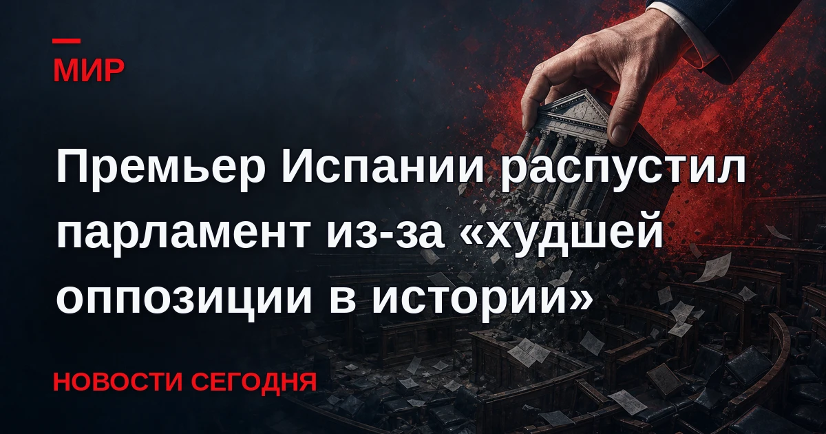 Премьер-министр Испании Педро Санчес распустил парламент и назначил проведение досрочны...
