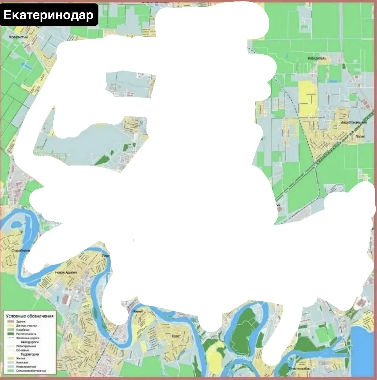 Администрация представила новую карту Екатеринодара.

На ней отмечены только те улицы, где сегодня н