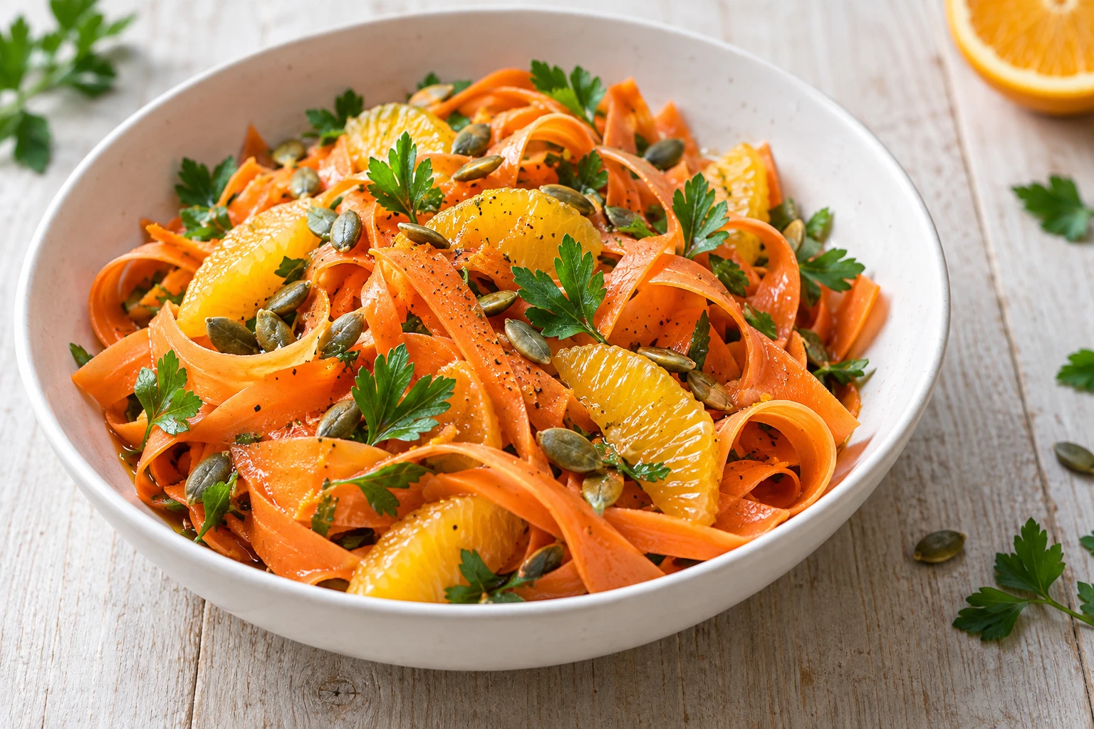 🥕 Морковь + апельсин: салат, который хрустит и освежает