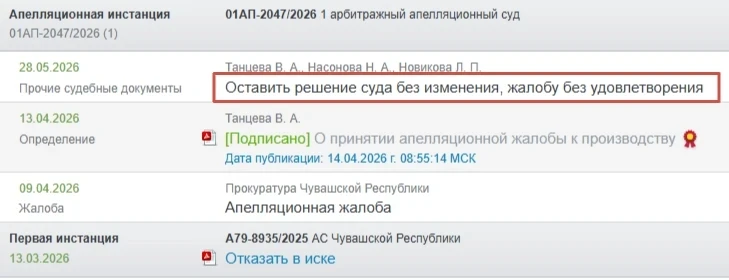 🌟Ура! Есть отличные новости с утра! Вчера Первый арбитражный апелляционный суд рассмат...