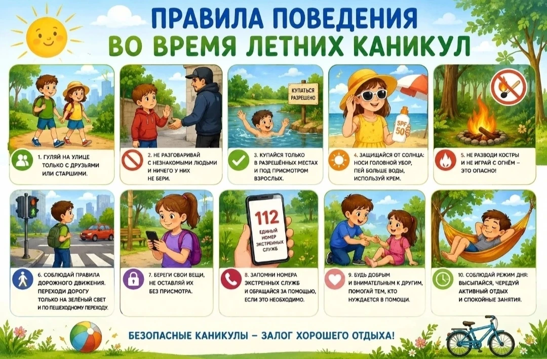 ‼️ Дорогие наши юные друзья!
Продолжаются летние каникулы, но, чтобы этот период оставил только хоро