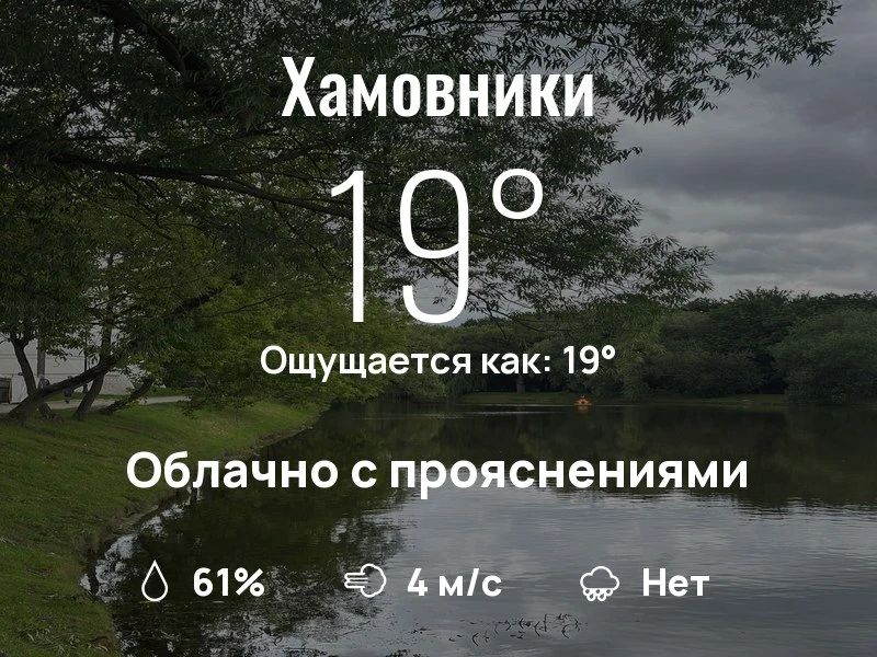 Что с погодой в Хамовниках?
