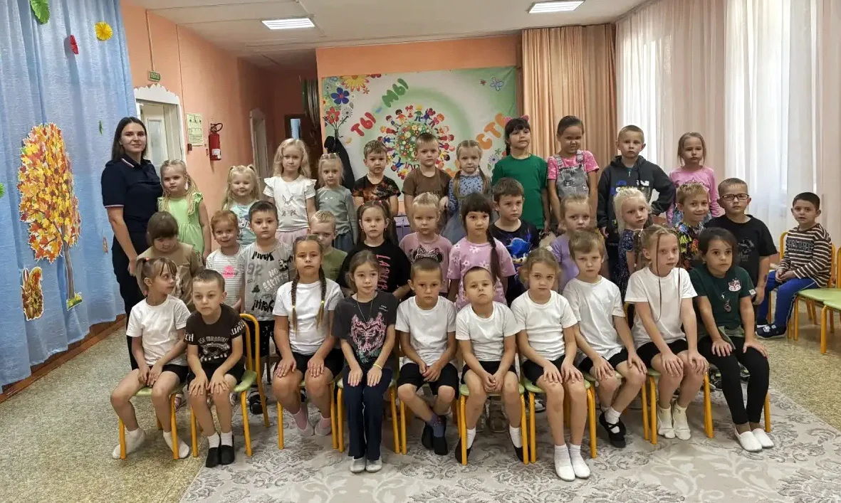 Госавтоинспекция провела познавательную беседу для воспитанников детского сада.