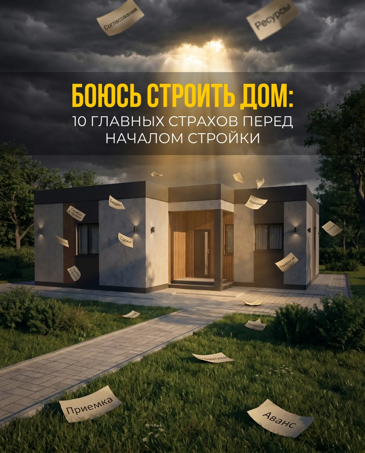 Перед строительством дома люди редко боятся чего-то одного.