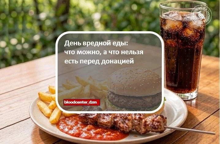 День вредной еды: что можно и что нельзя есть перед донацией