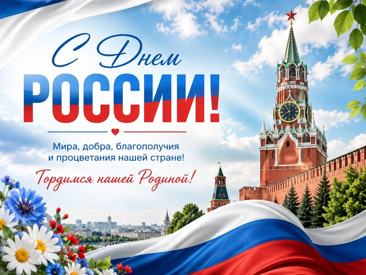 Дорогие мамы, папы, бабушки, дедушки и гости нашего канала! Поздравляем вас с Днем России — праздник
