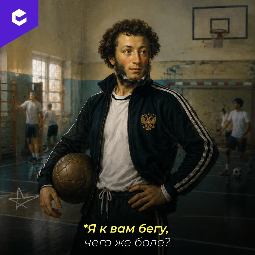 Что, если бы поэты и писатели вели урок физкультуры? 🤸‍♂️📖