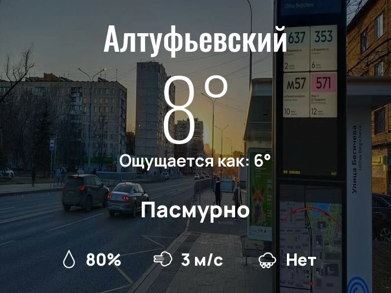 Что с погодой в Алтуфьевском?