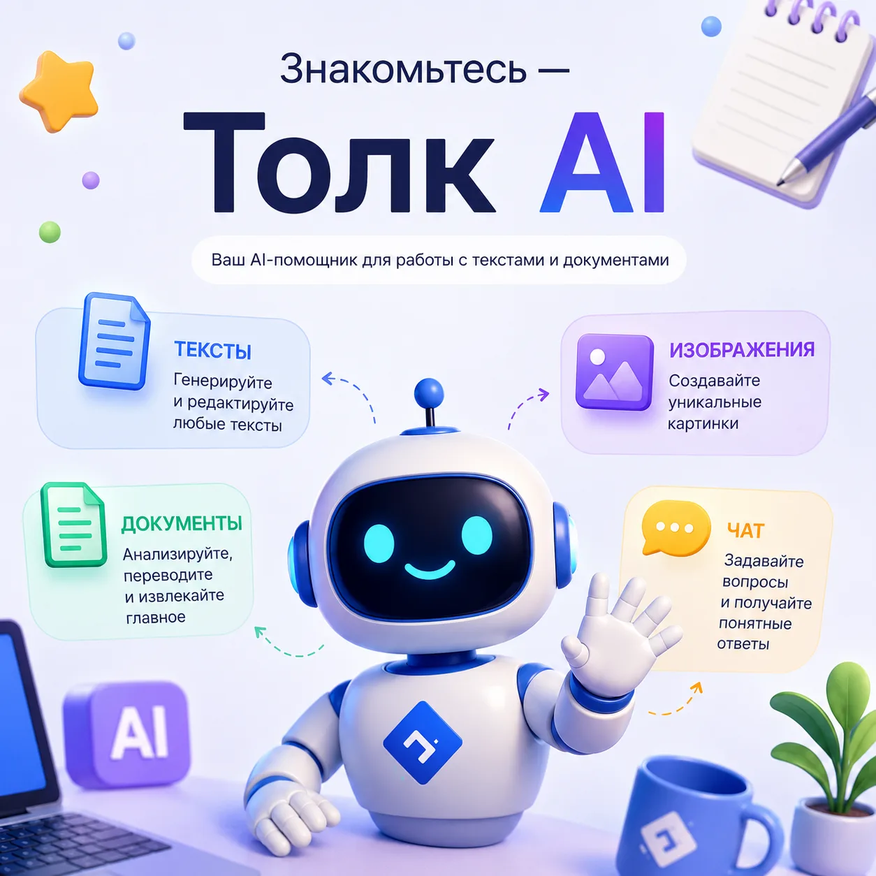 🤖 Познакомьтесь с Толк AI — вашим персональным помощником!