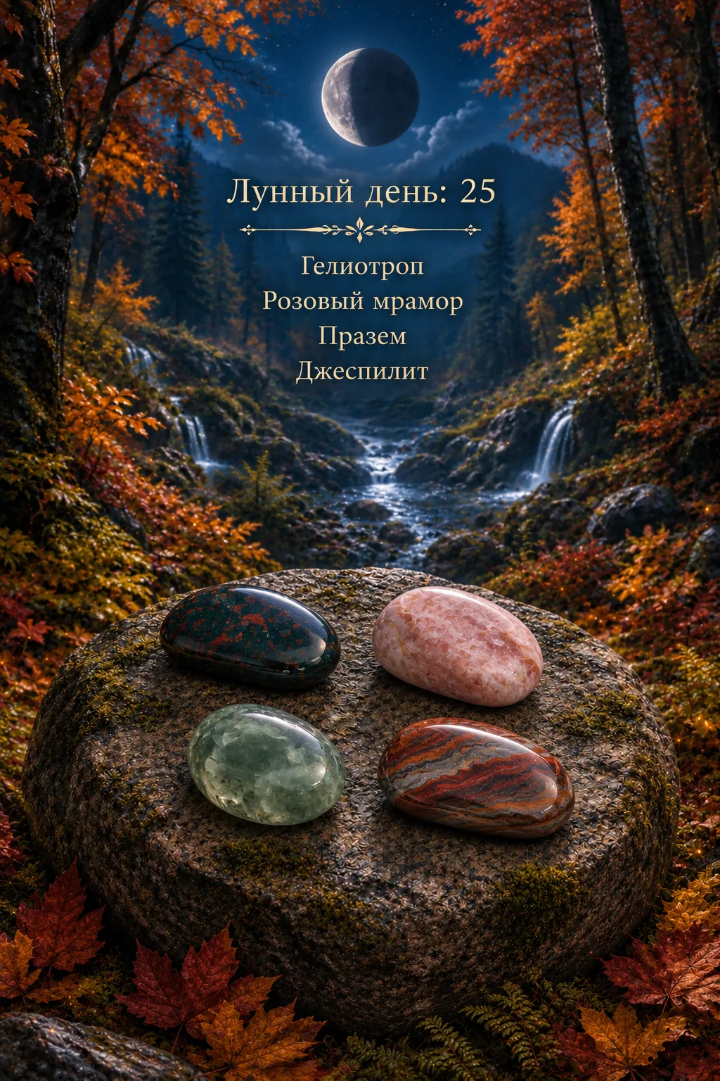 🌙 25-й лунный день — день паузы, восстановления и тихого внутреннего слуха. Его символ...