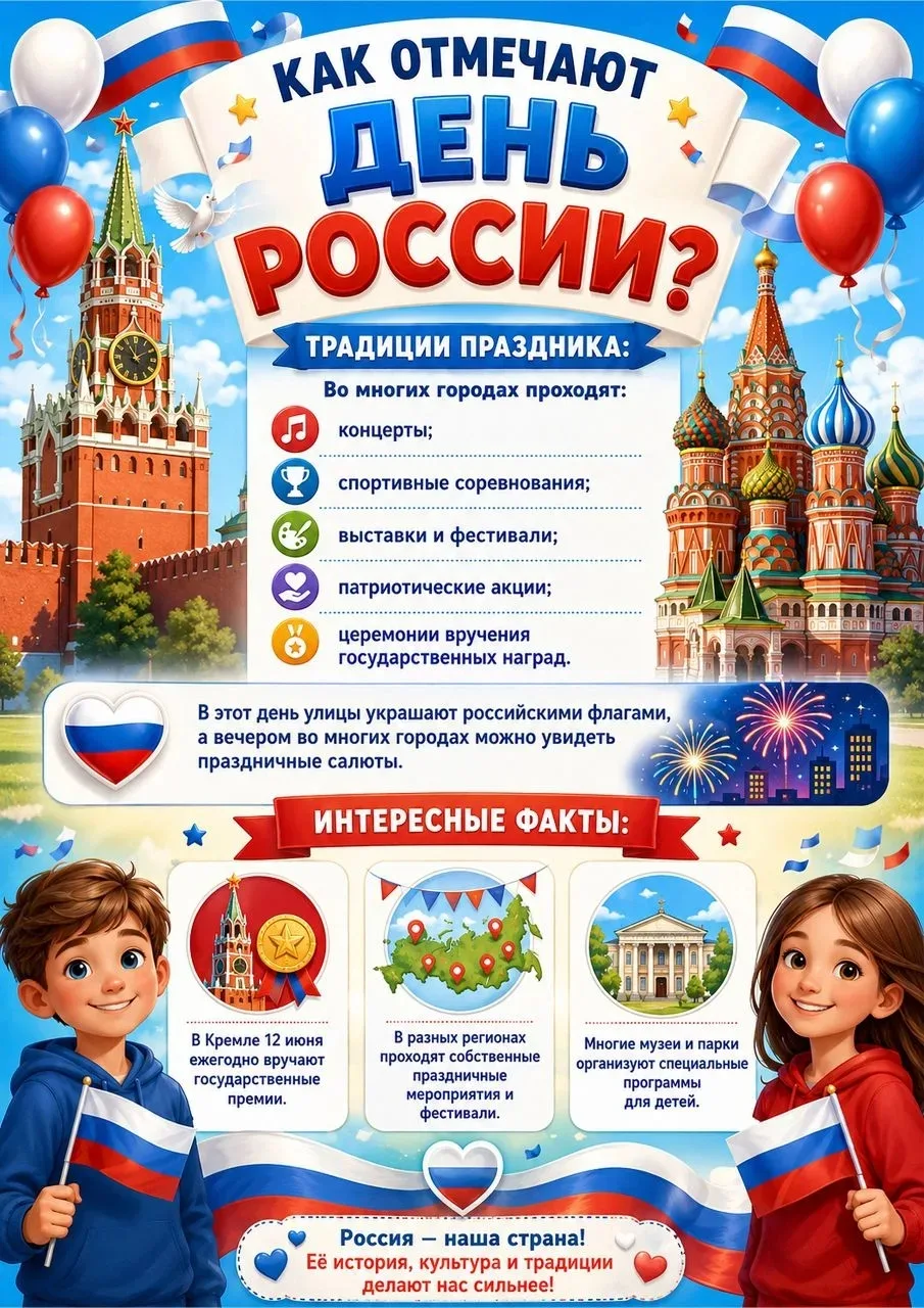 📅 12 ИЮНЯ — ДЕНЬ РОССИИ!