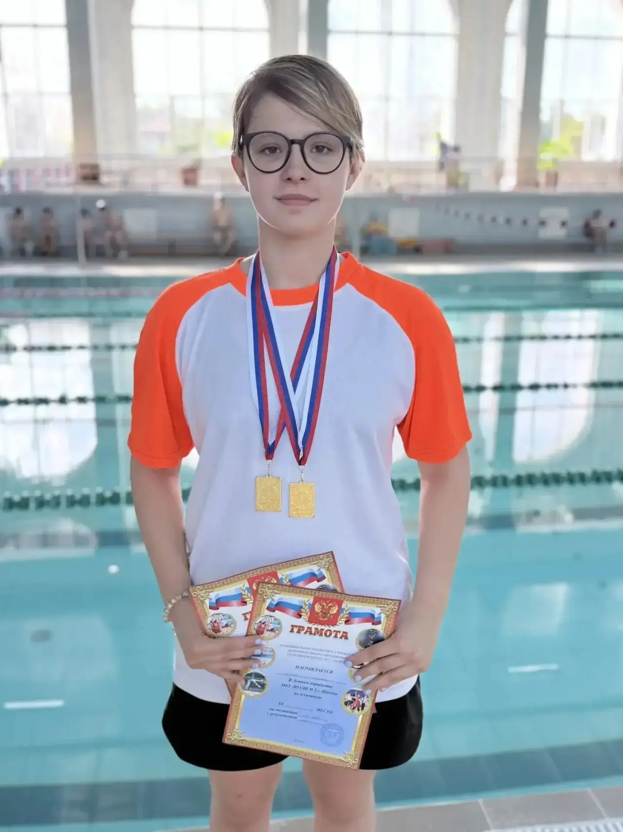 10-11 июня ученица 5 "Г" класса Зозуля Алина выиграла 50 в/ст 🥇, 50 брасс🥇в летнем первенстве по п