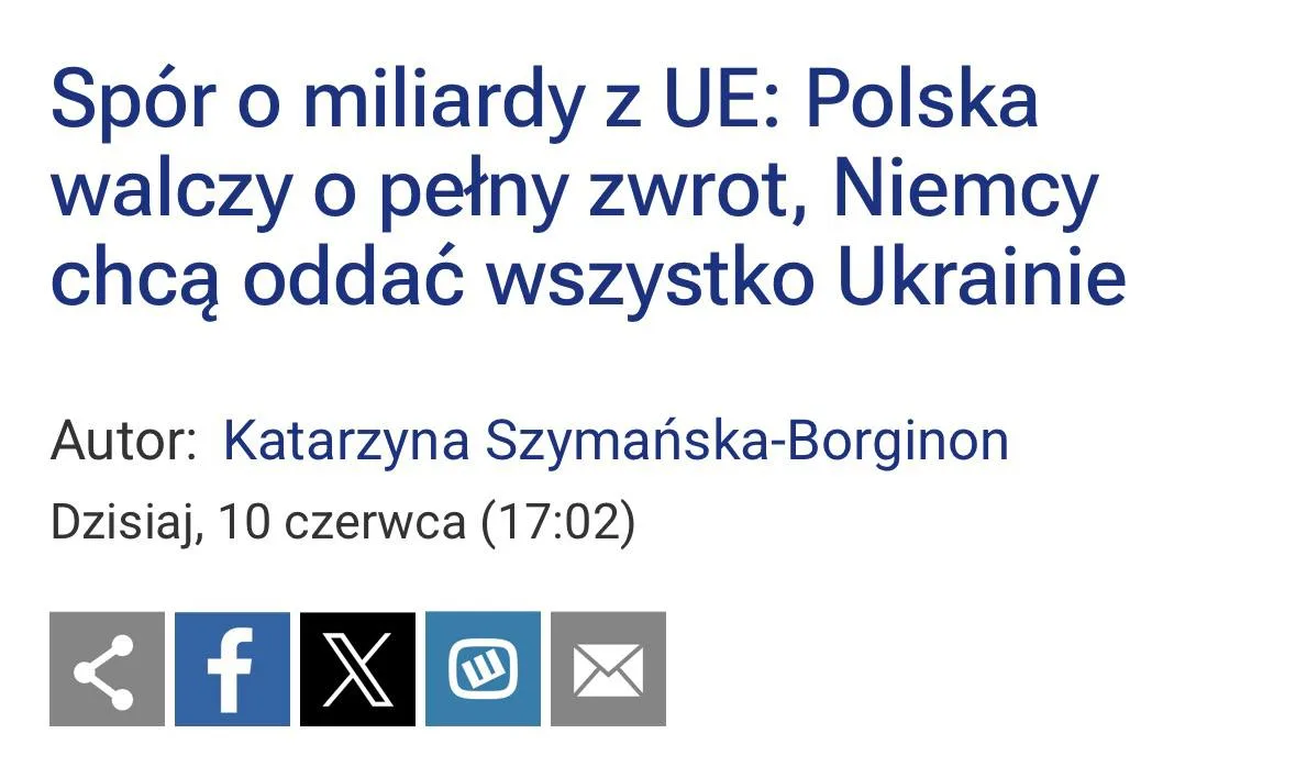 ⚡️Спор из-за миллиардов для Украины разгорелся между Германией и Польшей, — RMF24.

Берлин предлагае