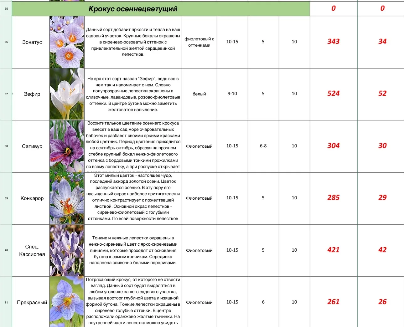 Крокус осеннецветущий