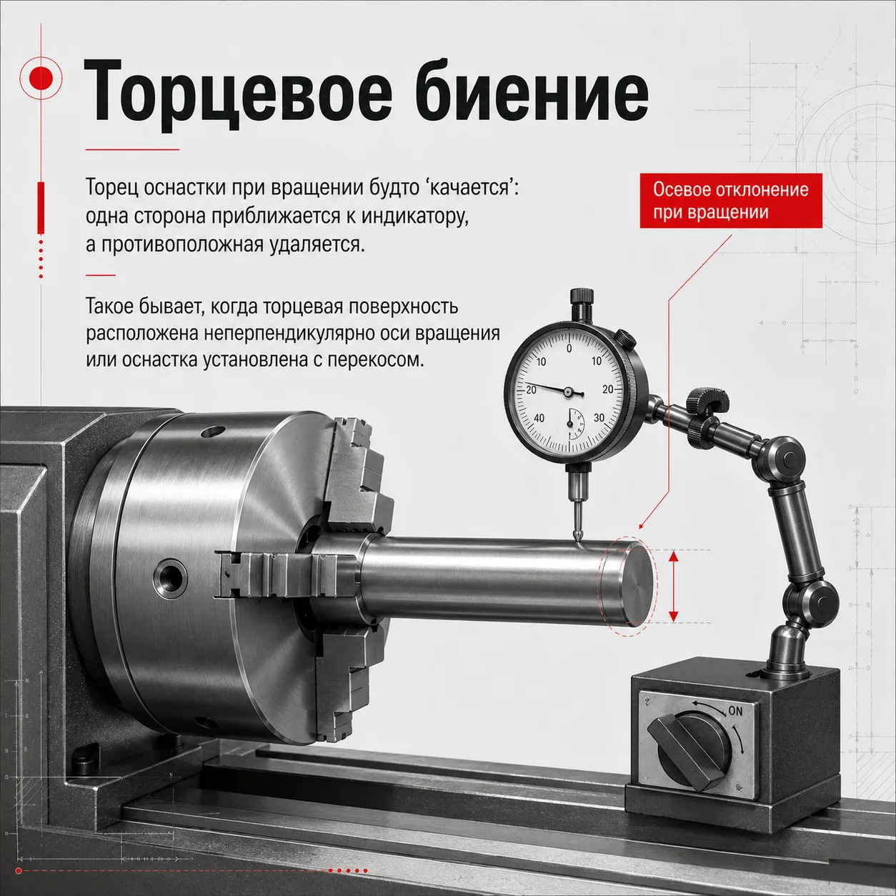 Биение станочной оснастки: почему инструмент вращается «восьмёркой»