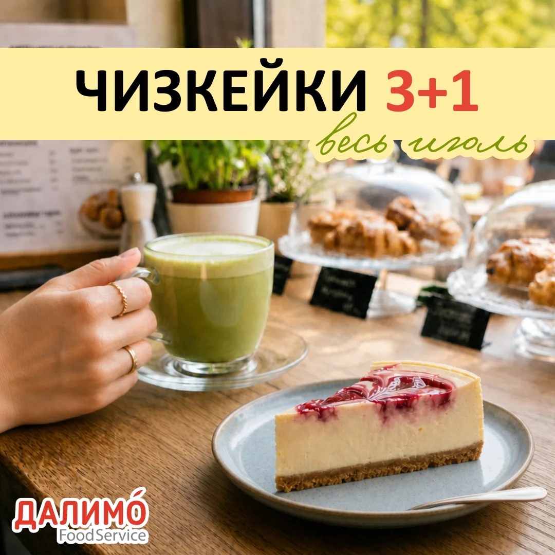 🍰 "3+1" на чизкейки для клиентов ФудСервиса!