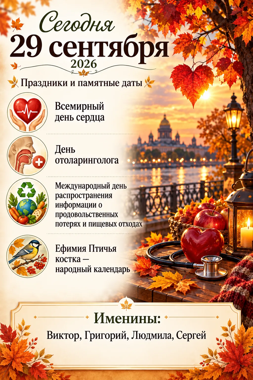 Праздники и именины🍁🍂🍁