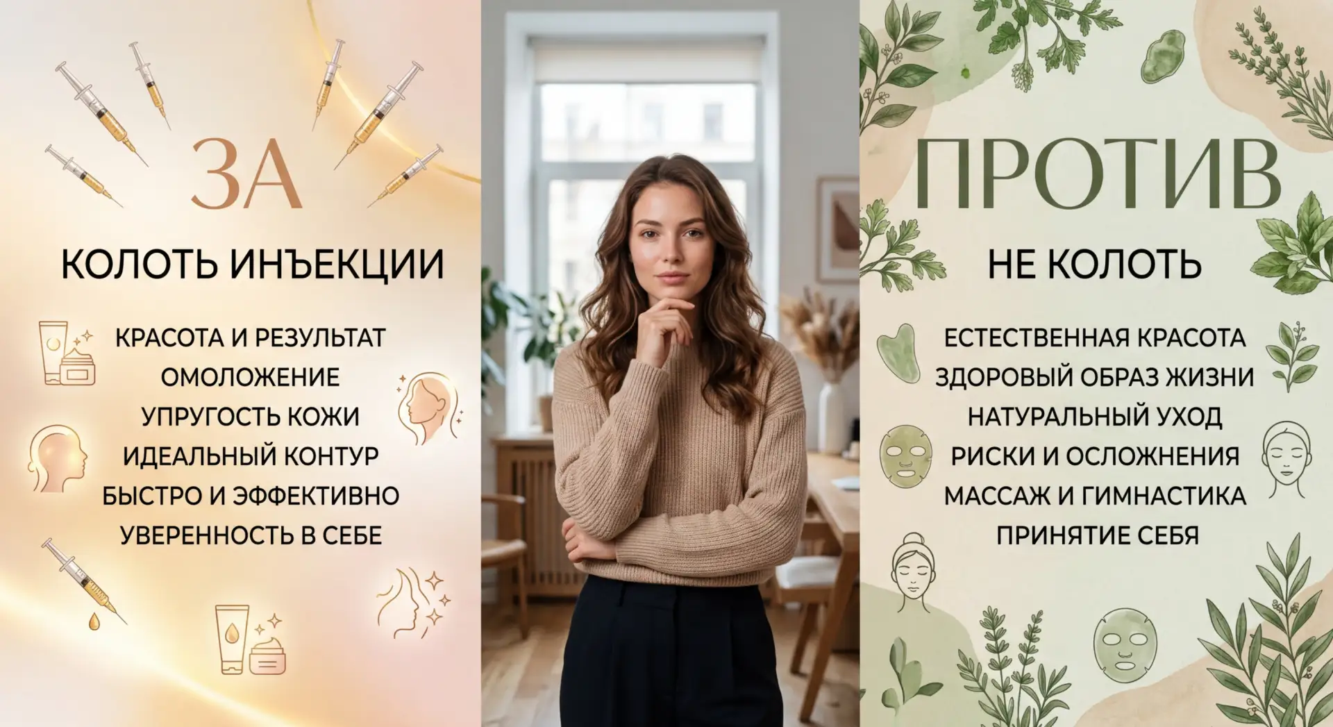 Зачем нужны обе стратегии — домашний уход и инъекции