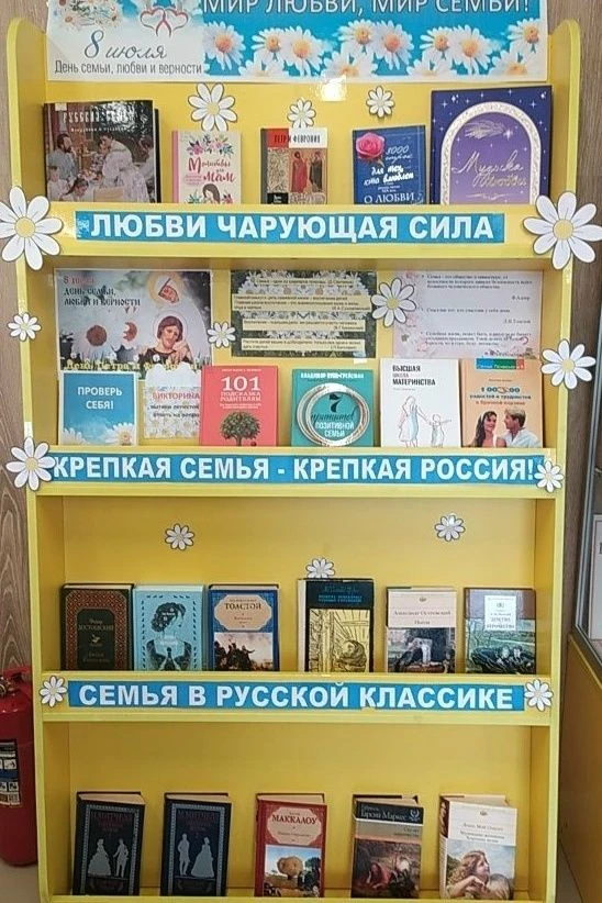 «Мир любви, мир семьи»: книжная выставка-викторина в Зеленецкой библиотеке им. А. А. Лы...