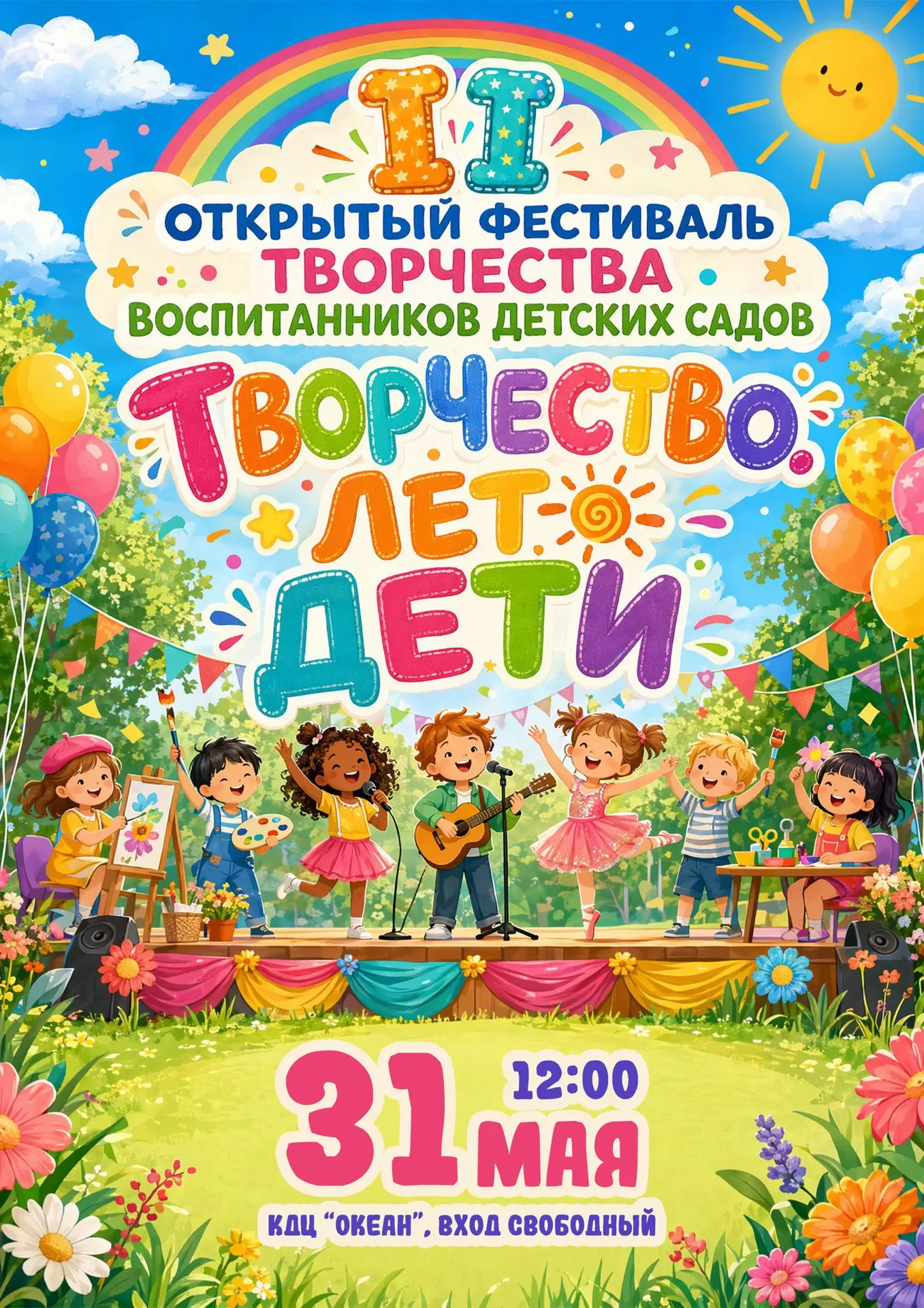 ☀️ Приглашаем вас на II открытый фестиваль творчества воспитанников детских садов «Твор...