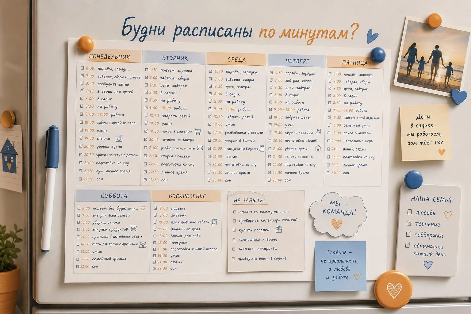 Будни расписаны по минутам?

Детский сад, работа, кружки, домашние дела…

Именно поэтому многие роди