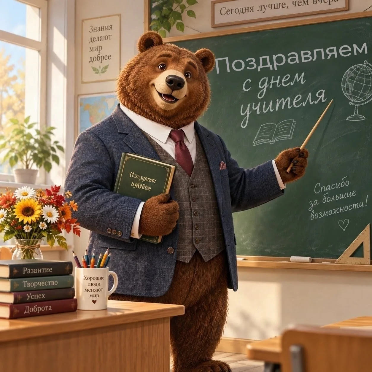 🎉🌹 С Днем учителя! Успехов и вдохновения!😊