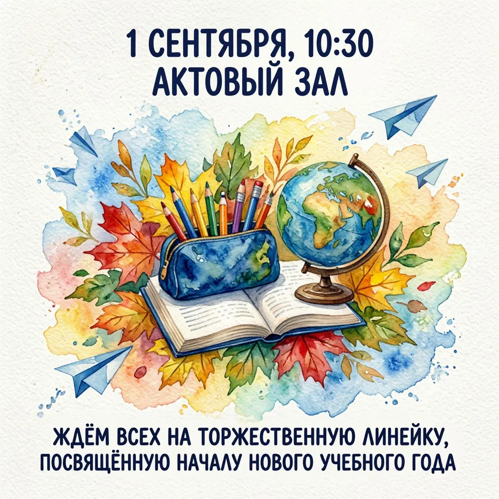 Приглашаем всех учеников, родителей и педагогов на торжественную линейку, посвященную Д...
