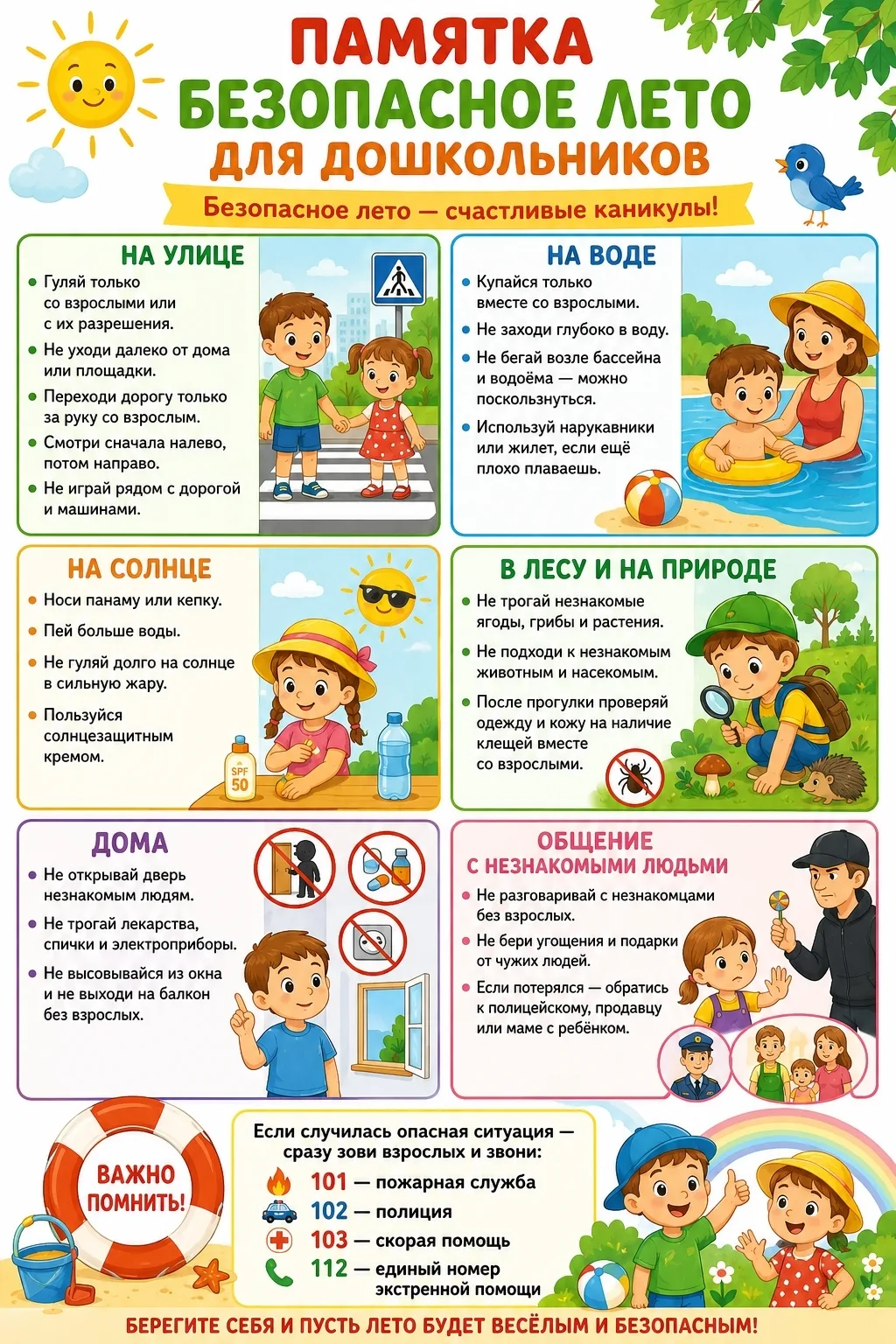 ☝Безопасное лето — счастливые каникулы!