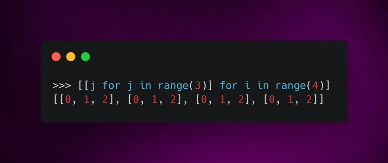 Nested list comprehensions