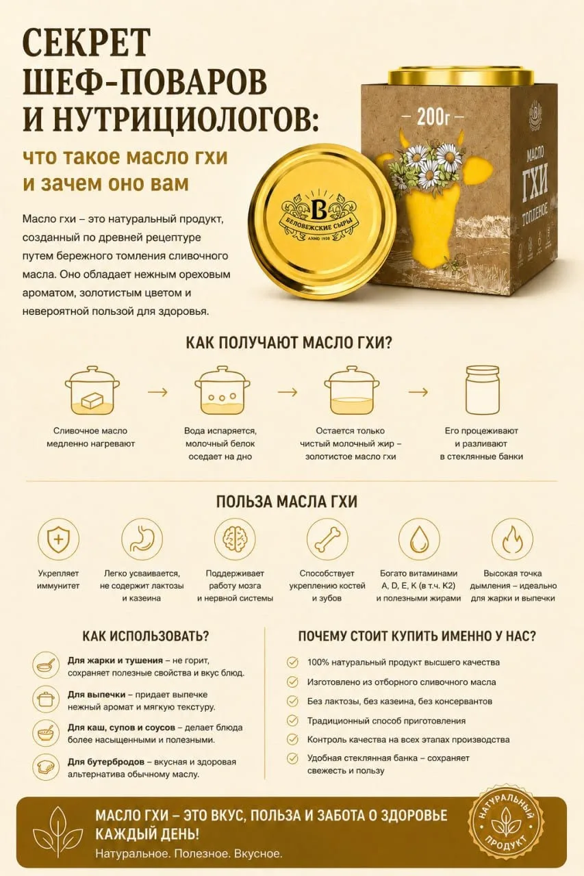 🧈Масло гхи (или топлёное масло) — это настоящий суперфуд с тысячелетней историей, кото...