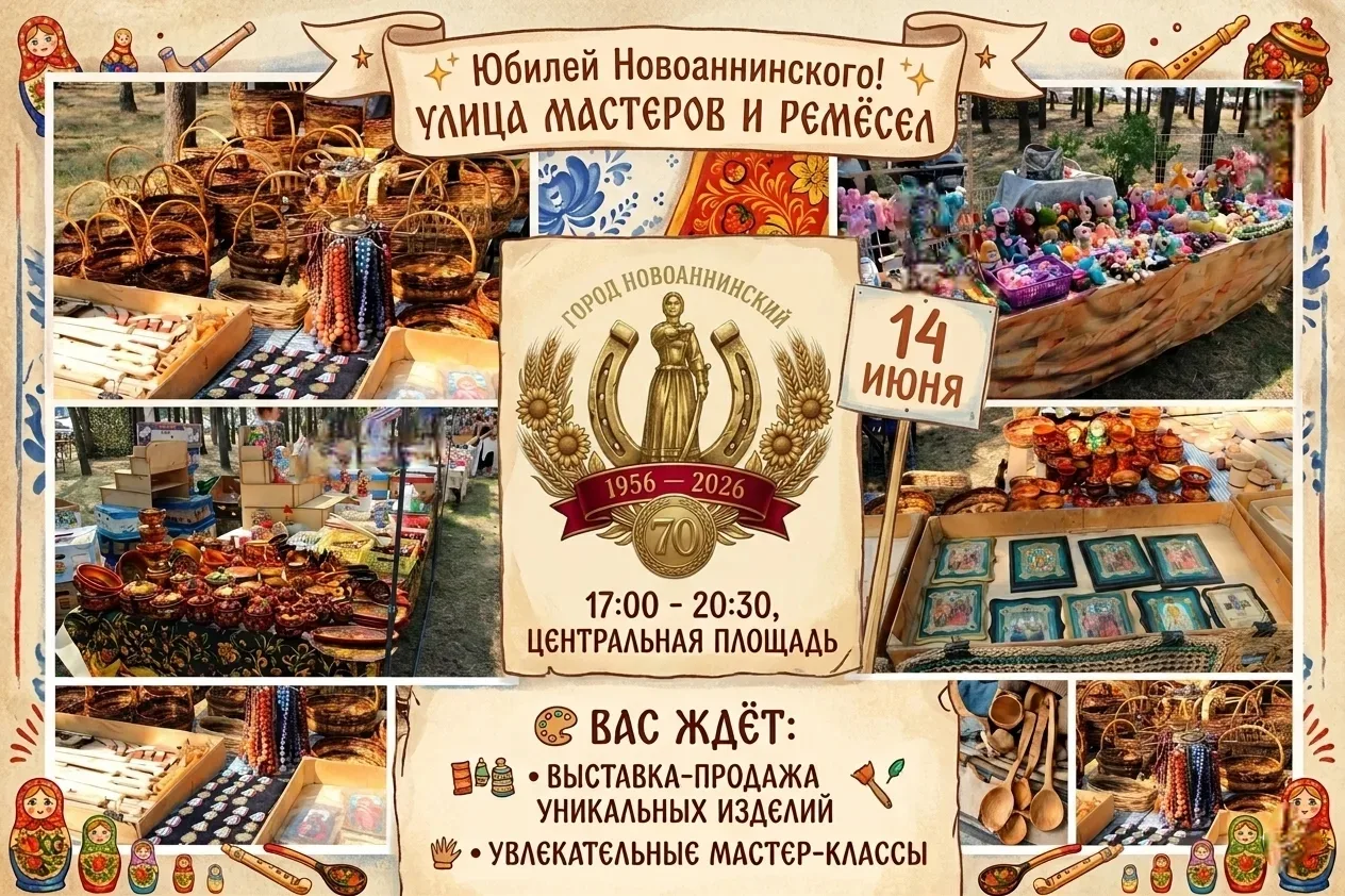 Программа мероприятий к юбилею города Новоаннинского на завтра, 14 июня.