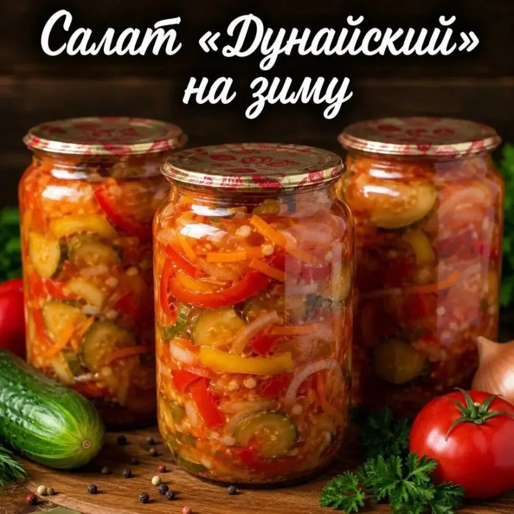 🥗  САЛАТ «ДУНАЙСКИЙ» НА ЗИМУ — СОЧНЫЙ, ХРУСТЯЩИЙ И ОЧЕНЬ ВКУСНЫЙ ❤