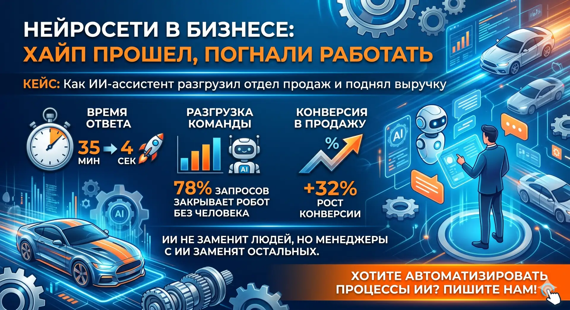 🚀 Нейросети в бизнесе: хайп прошел, погнали работать

Все еще думаете, что нейронки нужны только дл