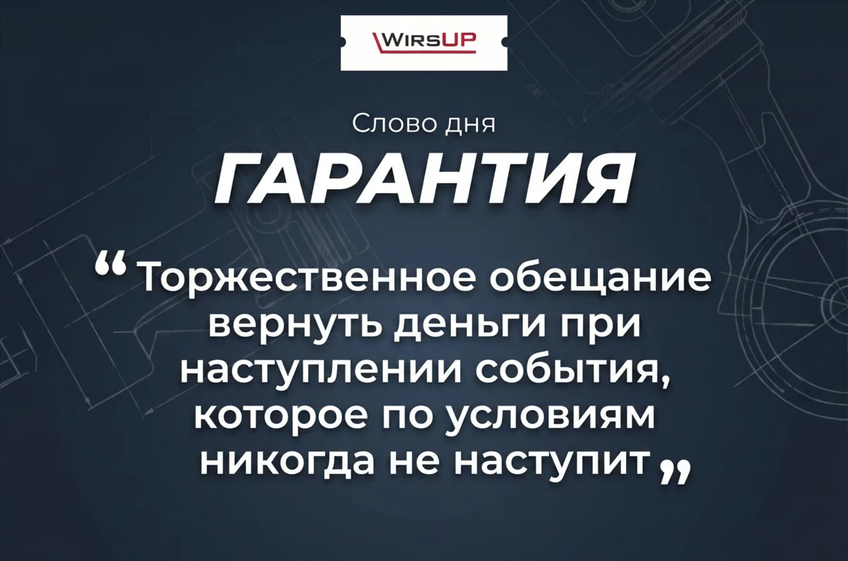 Получается, теперь нужна гарантия на гарантию?