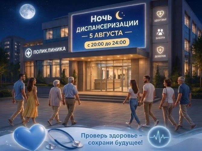 Уважаемые белоречане! Белорецкая ЦРКБ приглашает вас на «Ночную диспансеризацию»!
Данное мероприятие