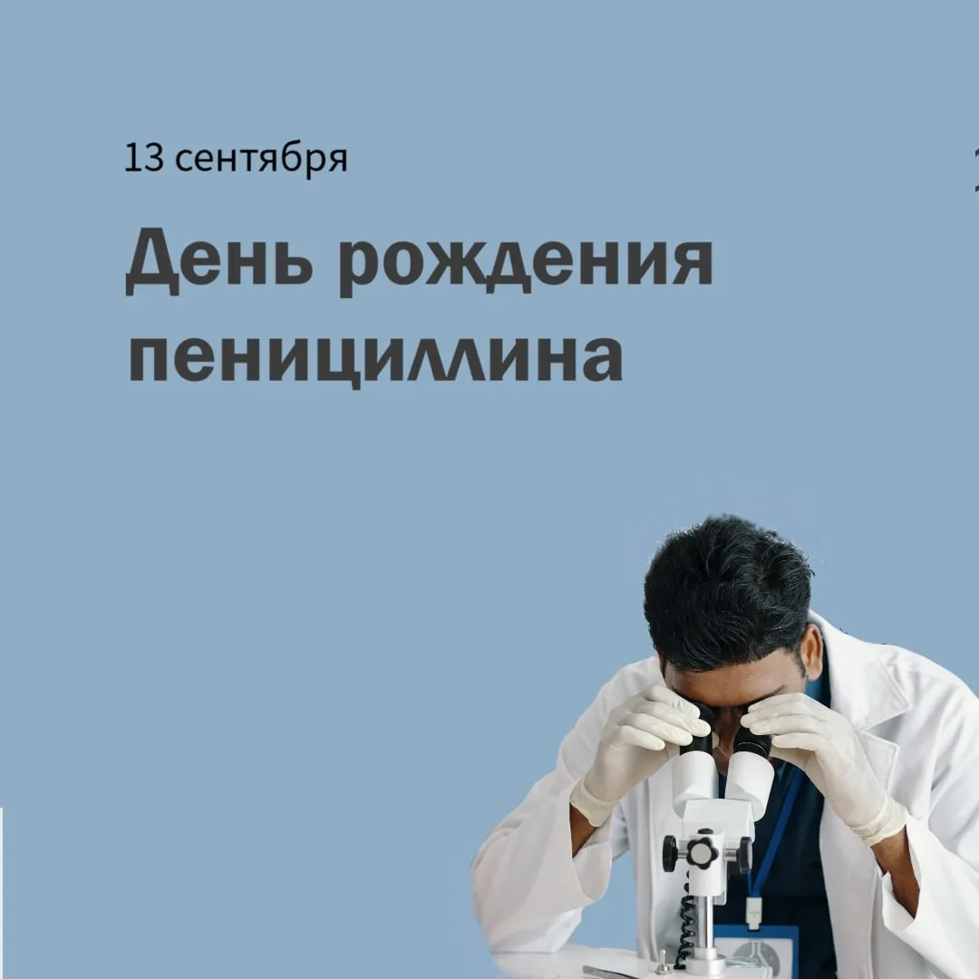 13 сентября день рождения у первого антибиотика – пенициллина.