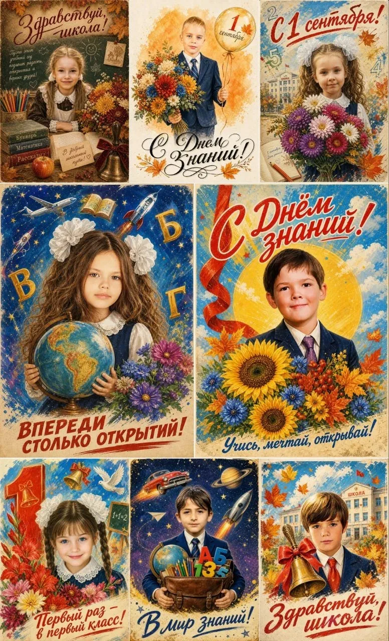 ✨Превращаем фото в СОВЕТСКИЕ открытки 🪄