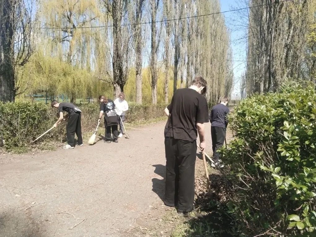 9 Г на уборке школьной территории🪏 #уборкашкольнойтерритории_школа14 #субботник_школа14