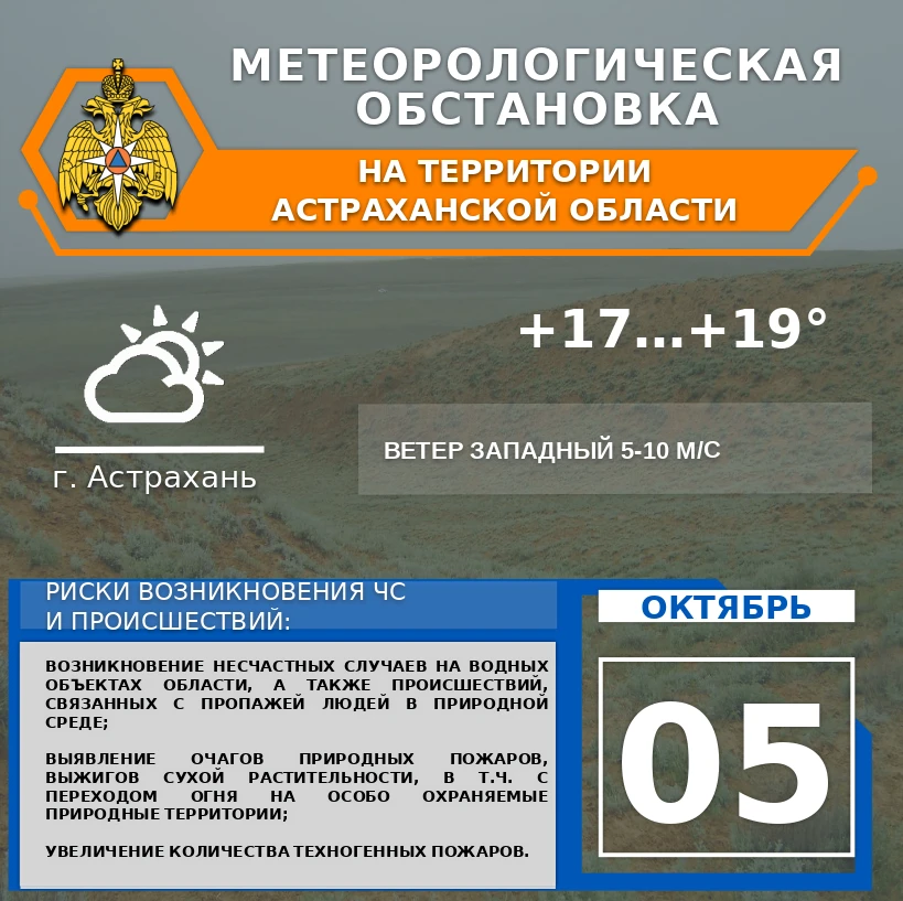 Метеорологическая обстановка на 5 октября 🍁