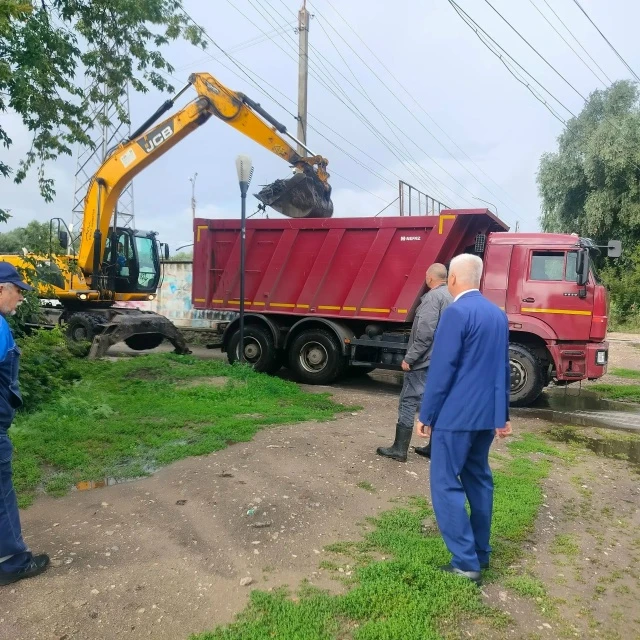 После обильных дождей произошло подтопление некоторых участков улично-дорожной сети в Первомайском р