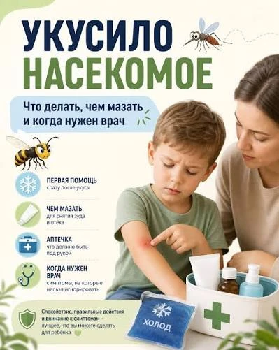 «Защита детей от укусов насекомых в летний период»🦟
 
🌞Лето - это любимая пора для детей. В это вр