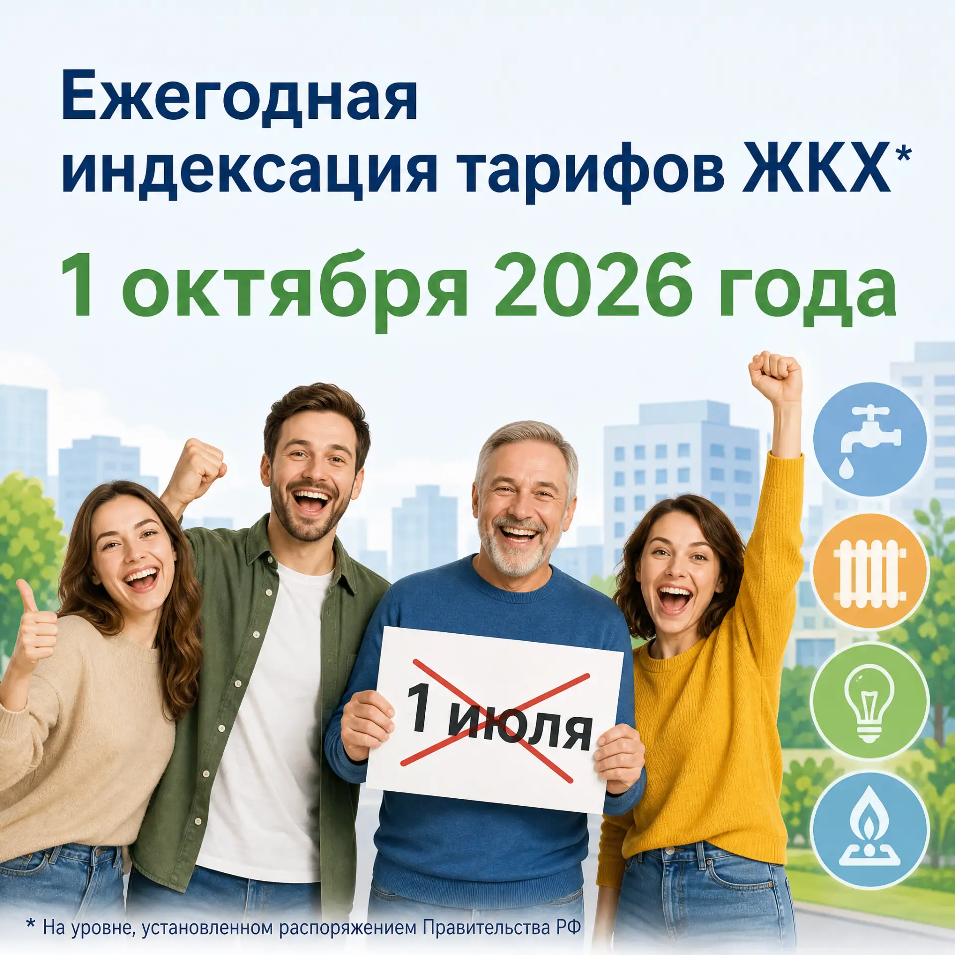 Внимание, куряне! Тарифы ЖКХ вырастут с 1 октября 2026 года, а не с 1 июля, как ранее сообщалось в н