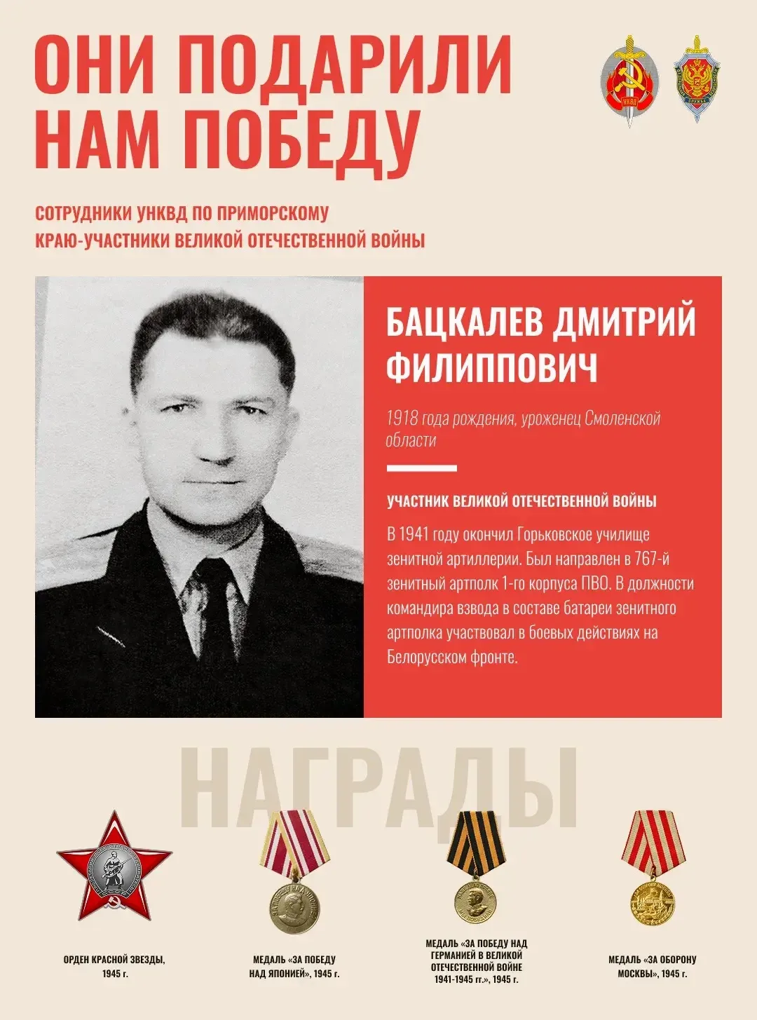 Люди священного долга ❤️

Сотрудники УНКВД по Приморскому краю - герои Великой Отечественной войны.
