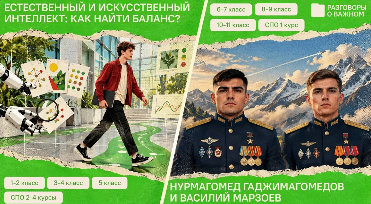 🗣 В «Разговоры о важном» включены видеоролики о выдающихся личностях и героях страны