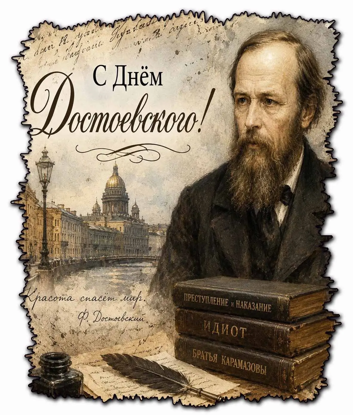 🖋️ День Фёдора Михайловича Достоевского — литературный праздник, традиция проведения которого зарод