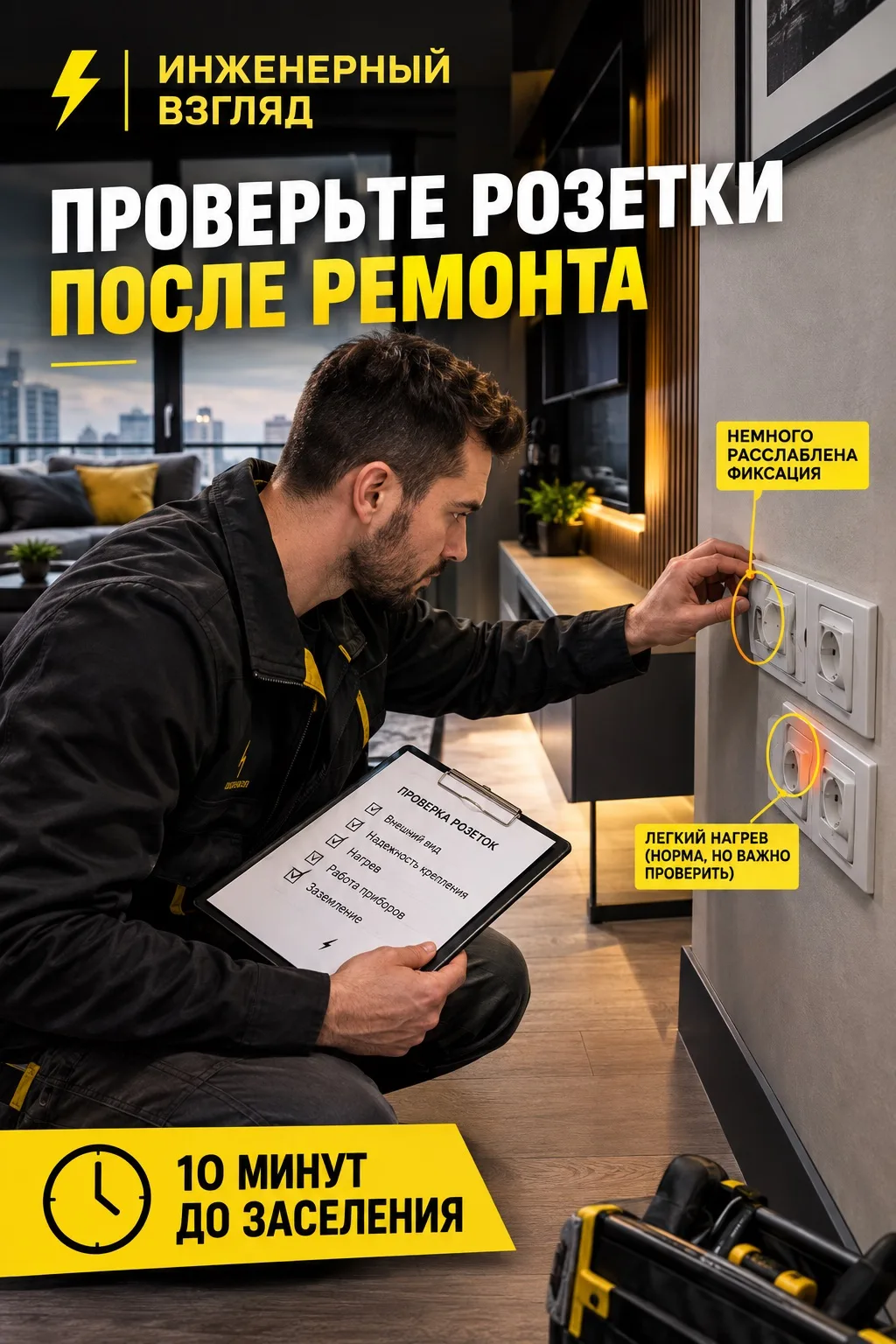 🔌 Закончили ремонт? Проверьте розетки за 10 минут