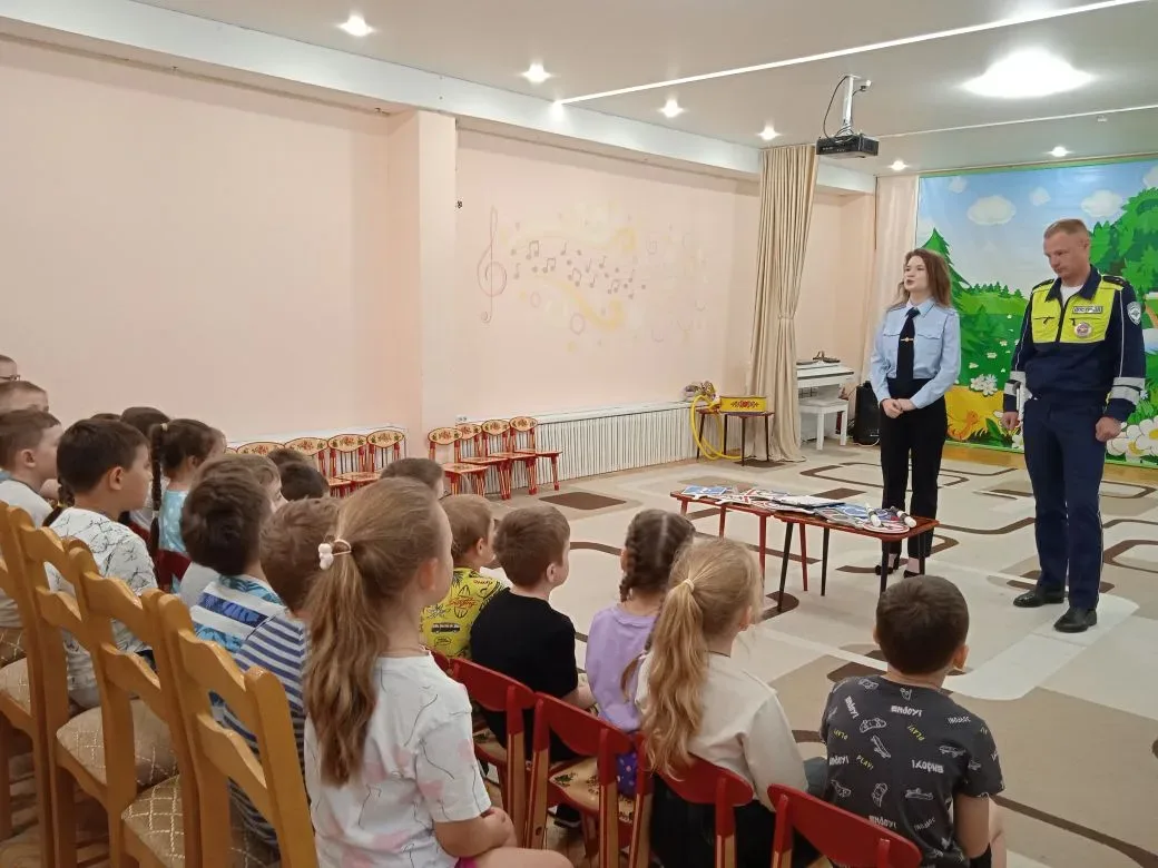 В гостях у будущих первоклассников — настоящие инспекторы ГИБДД!👮👮‍♂️👮🚓