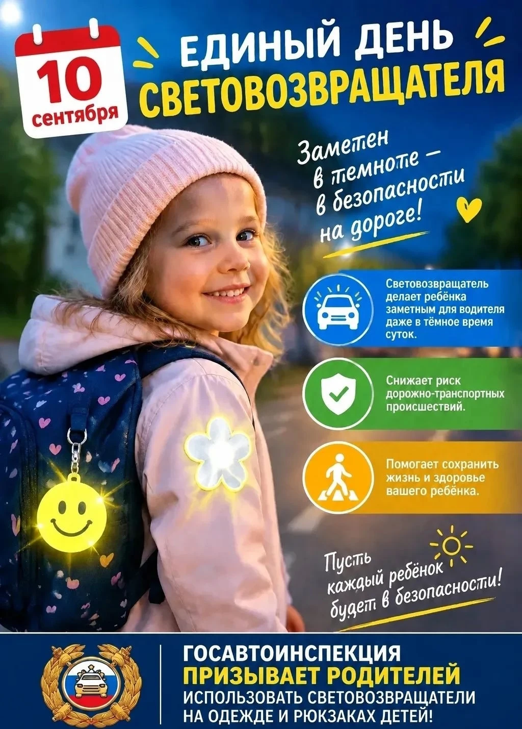🦺Ежегодно 10 сентября в России проходит Единый день световозвращателя✨
